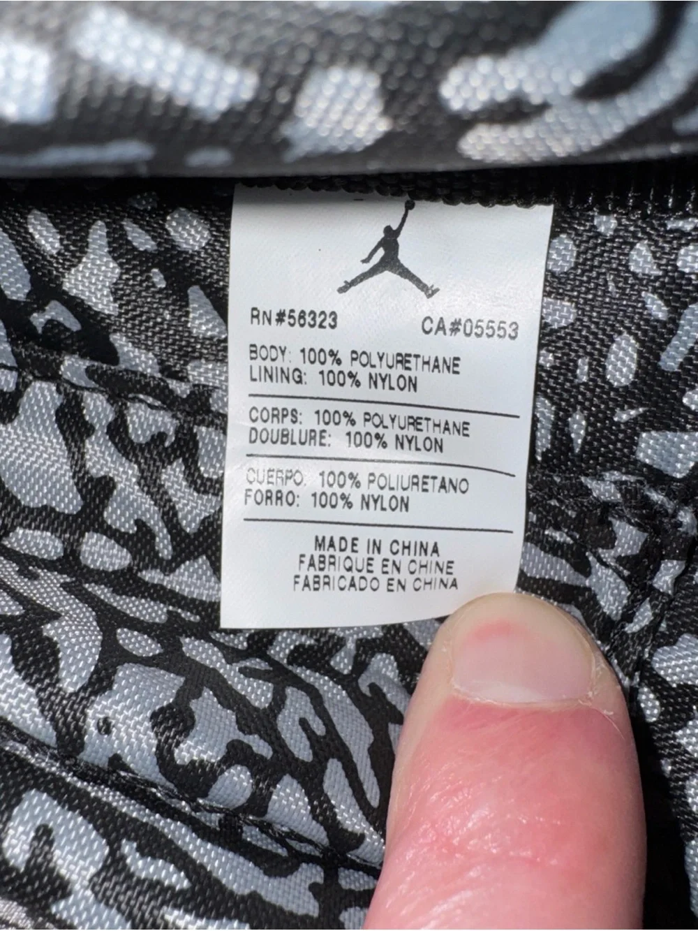 Jordan Elephant Print Black/Black Laptop Case/Brief Case - 437368 010